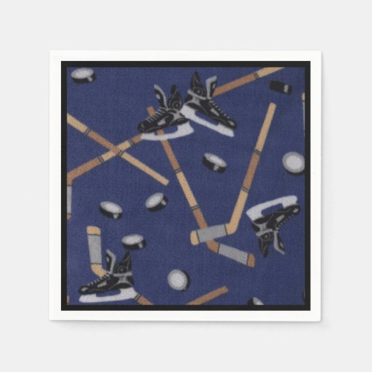 Serviette En Papier La vie est le hockey (Devant)