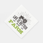 Serviette En Papier La Vie Est Meilleure À La Ferme (Coin)