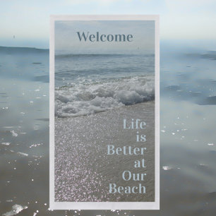 Serviette En Papier La vie est meilleure au bord de la plage