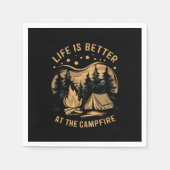 Serviette En Papier La Vie Est Meilleure Au Camping Camping Camper Cam (Devant)