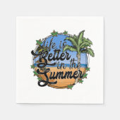 Serviette En Papier La vie est meilleure dans le Livre d'été Napkin (Devant)