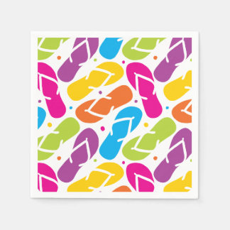 Serviette En Papier La vie est meilleure dans les tongs Motif