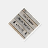 Serviette En Papier La vie est meilleure quand on campe (Coin)