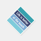 Serviette En Papier La Vie Est Mieux À La Plage (Coin)