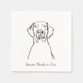 Serviette En Papier La vie est une prodigalité avec un Weim (Devant)