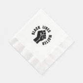 SERVIETTE EN PAPIER LA VIE NOIRE EST IMPORTANTE (Coin)