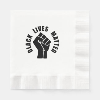 SERVIETTE EN PAPIER LA VIE NOIRE EST IMPORTANTE