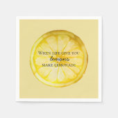 Serviette En Papier La Vie Vous Donne Une Citation De Citron (Devant)