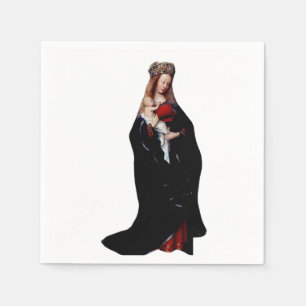 Serviette En Papier La Vierge dans l'Eglise par Jan van Eyck