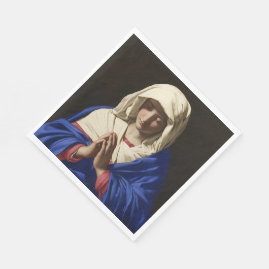Serviette En Papier La Vierge Marie en prière (Coin)