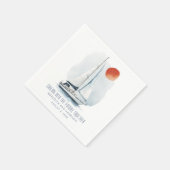 Serviette En Papier La voile dans l'avenir Ensemble Mariage nautique (Coin)