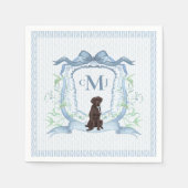 Serviette En Papier Laboratoire Chocolat Monogramme Grandmillentenaire (Devant)