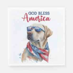 Serviette En Papier Laboratoire de chien patriotique