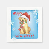 Serviette En Papier Laboratoire jaune de Noël (Devant)