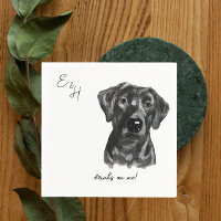 Laboratoire noir Mariage d'aquarelle chien Cocktai