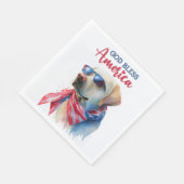 Serviette En Papier Laboratoire patriotique de chiens (Coin)
