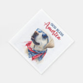 Serviette En Papier Laboratoire patriotique de chiens (Coin)