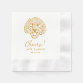 Serviette En Papier Labradoodle Chien Accueil Personnalisé Serviettes (Devant)