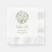 Serviette En Papier Labradoodle Chien Boissons Personnalisées sur moi (Devant)