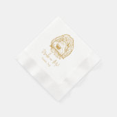 Serviette En Papier Labradoodle Chien Dessin main personnalisé (Coin)