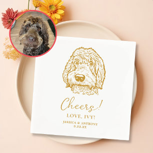 Serviette En Papier Labradoodle Chien Salutation personnalisée
