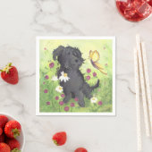 Serviette En Papier Labradoodle Doodle Chien / Papier Napkins (En situation)