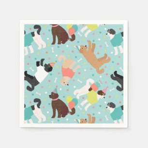 Serviette En Papier Labradoodle / Goldendoodle Anniversaire Party