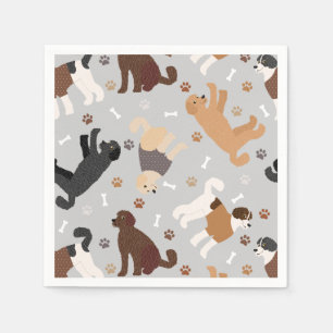 Serviette En Papier Labradoodle / Os dorés et serviettes de serviettes