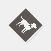 Serviette En Papier Labrador Baby shower de chien Laboratoire gris Neu (Coin)