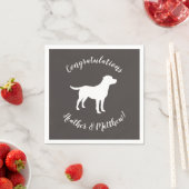 Serviette En Papier Labrador Baby shower de chien Laboratoire gris Neu (En situation)