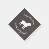 Serviette En Papier Labrador Baby shower de chien Laboratoire gris Neu (Coin)