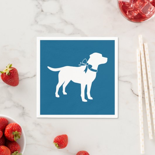 Serviette En Papier Labrador Chien Baby shower Blue Boy Lab (En situation)