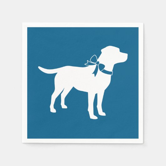 Serviette En Papier Labrador Chien Baby shower Blue Boy Lab (Devant)