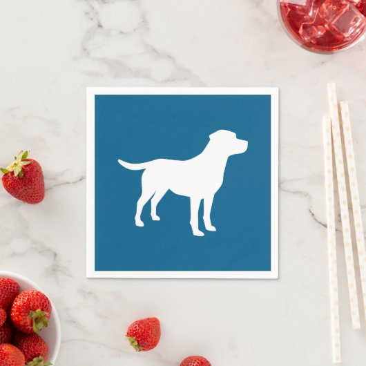 Serviette En Papier Labrador Chien Baby shower Blue Boy Lab (En situation)