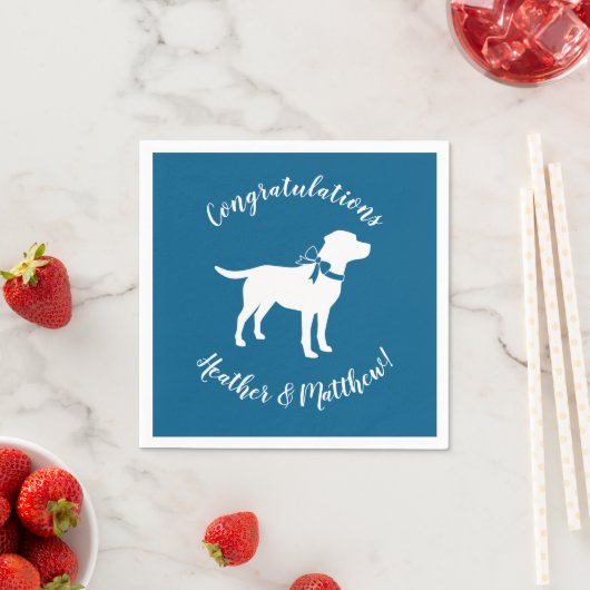 Serviette En Papier Labrador Chien Baby shower Blue Boy Lab (En situation)