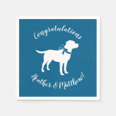 Serviette En Papier Labrador Chien Baby shower Blue Boy Lab (Devant)
