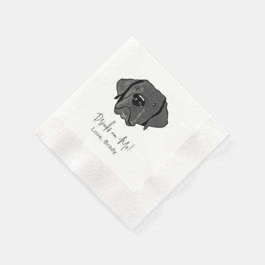 Serviette En Papier Labrador Chien Boisson Personnalisée Sur Moi (Coin)