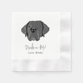 Serviette En Papier Labrador Chien Boisson Personnalisée Sur Moi (Devant)