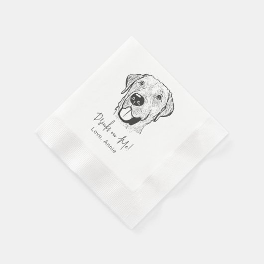 Serviette En Papier Labrador Chien Boisson Personnalisée Sur Moi (Coin)
