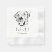 Serviette En Papier Labrador Chien Boisson Personnalisée Sur Moi (Devant)
