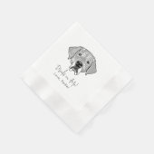 Serviette En Papier Labrador Chien Boisson Personnalisée Sur Moi (Coin)