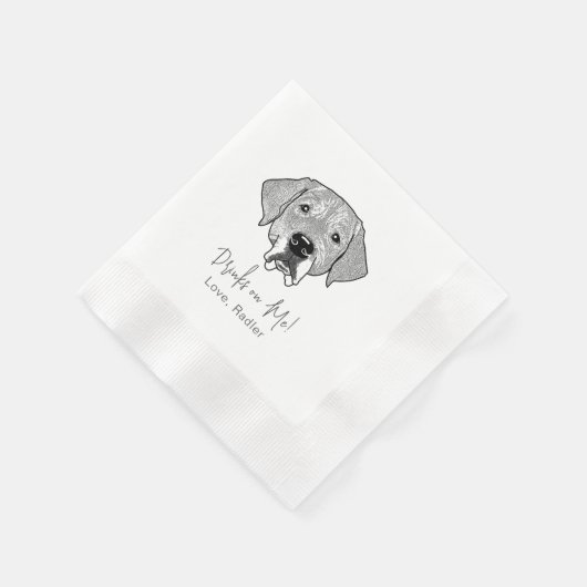 Serviette En Papier Labrador Chien Boisson Personnalisée Sur Moi (Coin)