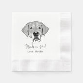 Serviette En Papier Labrador Chien Boisson Personnalisée Sur Moi (Devant)
