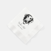 Serviette En Papier Labrador Chien Boisson Personnalisée Sur Moi (Coin)