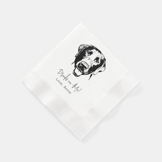 Serviette En Papier Labrador Chien Boisson Personnalisée Sur Moi (Coin)