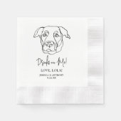 Serviette En Papier Labrador Chien Boissons personnalisées sur les ser (Devant)