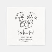 Serviette En Papier Labrador Chien Boissons personnalisées sur moi (Devant)