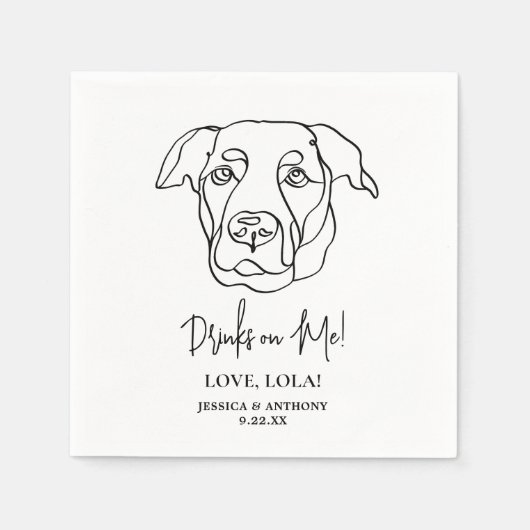 Serviette En Papier Labrador Chien Boissons personnalisées sur moi (Devant)