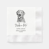Serviette En Papier Labrador Chien Boissons personnalisées sur moi (Devant)