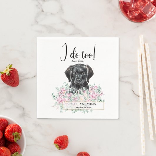 Serviette En Papier Labrador Chien Chien Mariage Cocktail Serviettes (En situation)